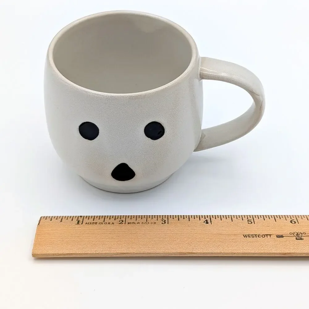 Pottery Barn Gus the Ghost Mug 16 oz Figural 3D Matte Glaze Coffee Tea Halloween